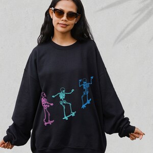 skeletons skateboarding sweatshirt