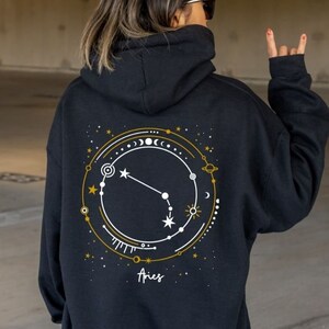 Astrology Aries Hoodie Horoscope Aries Hoodie Sweatshirt Aries Gift Aries Zodiac Sweatshirt Gift