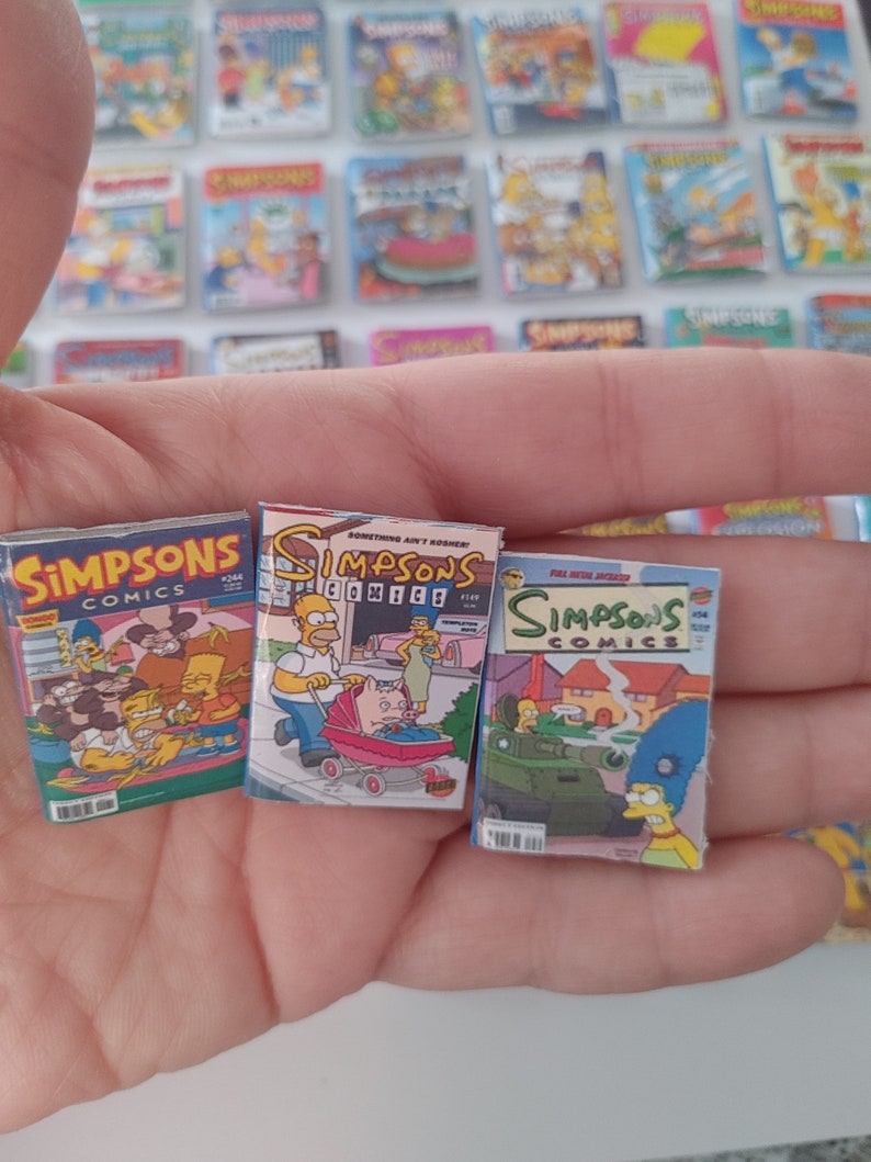 The Simpsons Miniature comics collection of 42 Sets 2 and 3 The Simpsons Comics The Simpsons Gifts Gifts For Her Gifts For Him image 2