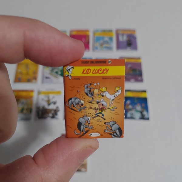 Lucky Luke Komplette Sammlung von 80 Puppenhaus-Miniatur-Comics