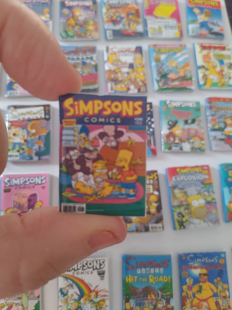 The Simpsons Miniature comics collection of 42 Sets 2 and 3 The Simpsons Comics The Simpsons Gifts Gifts For Her Gifts For Him image 1