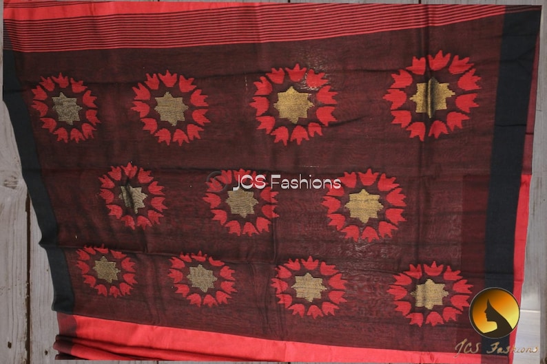Matka Silk Saree with Embroidered Buttis, Cutwork Big Pallu, and All-Over Cutwork Panel
