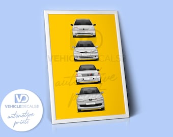 Peugeot 106 Rallye S1 Tricolore Print - Etsy Canada