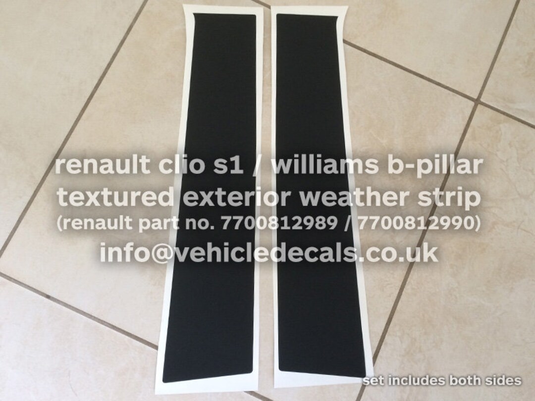 Renault Clio Williams F1 S1 Pillar Door Textured Black Vinyl Etsy