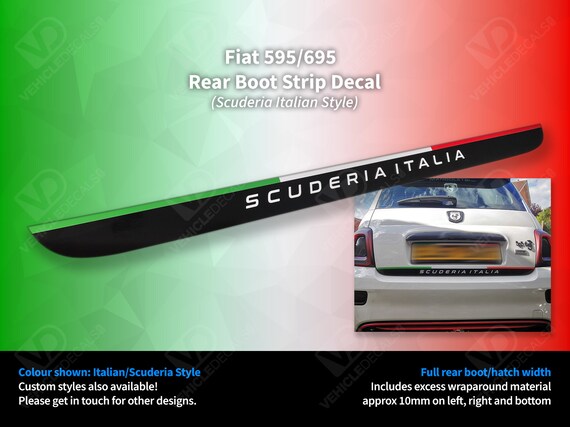 Italian Flag Vinyl Decal For FIAT 500 Abarth 595 695 - Glossy Front/Rear Sticker