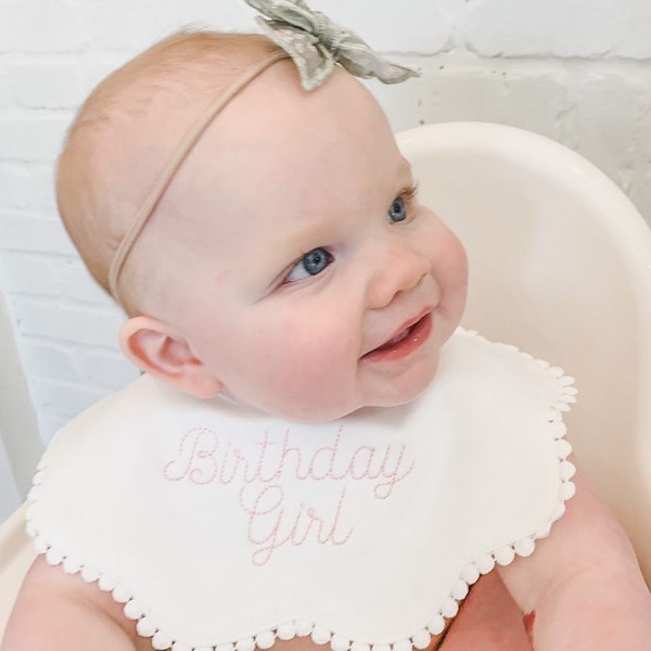 Birthday Girl Bib | Girls Happy Birthday Bib | Happy Birthday Bib | First Birthday Bib | Smash Cake Birthday Bib | Baby Bib for Birthday