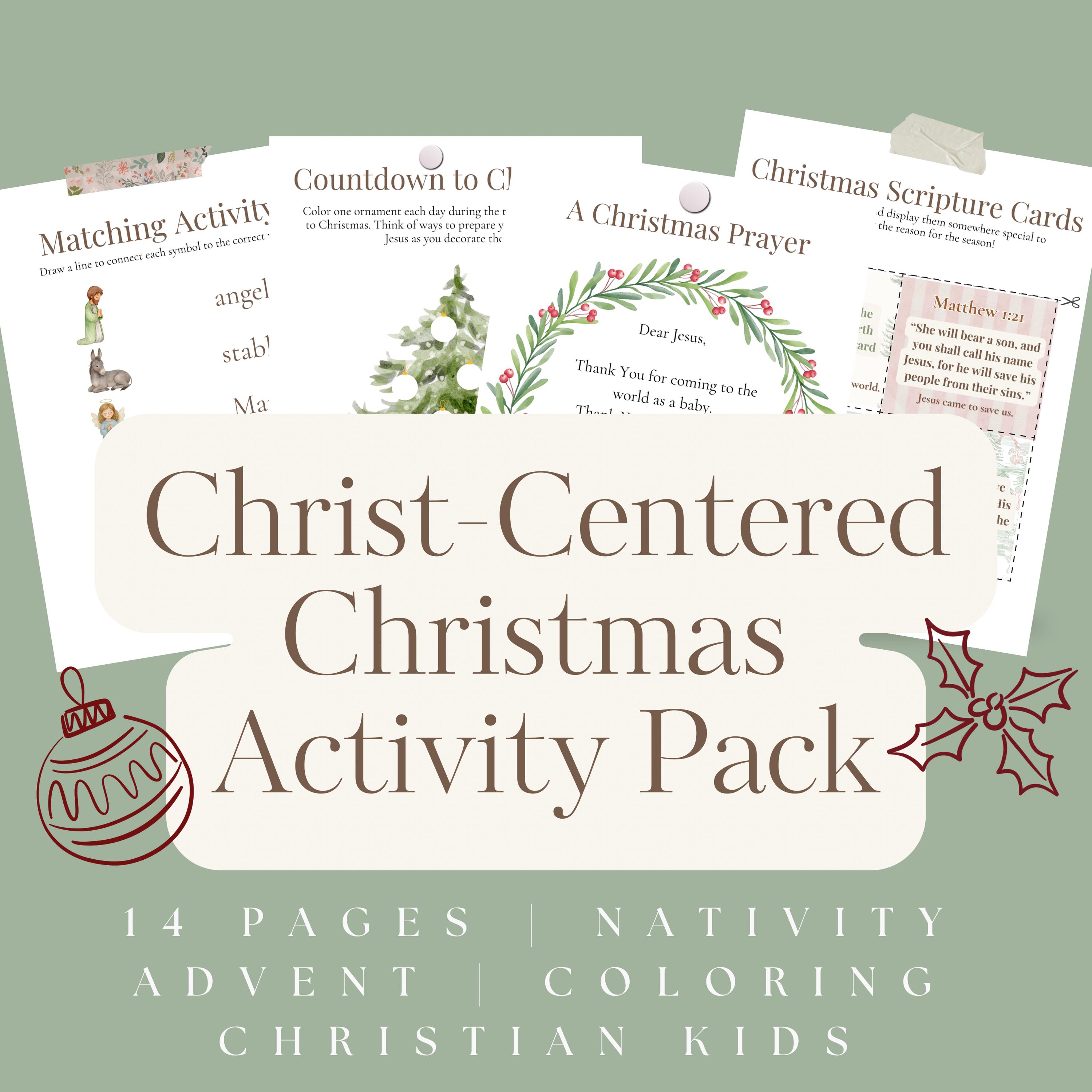 42 Discover Joy with These Easy and Fun Christmas Crafts for Kids! 39 Christ-Centered Christmas Activity Pack Nativity Worksheets,…