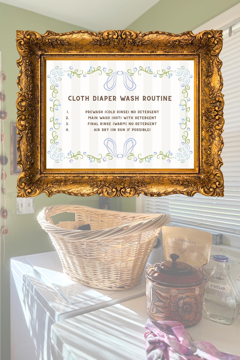 Cloth Diaper Wash Routine Printable | Simple Cloth Diaper Laundry Guide ...