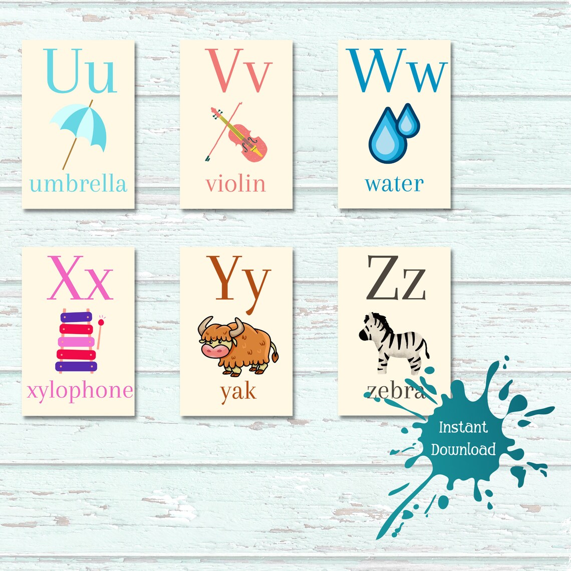 Abc Rjp Printable ABC Flashcards | Digital Download | Instant Download ...