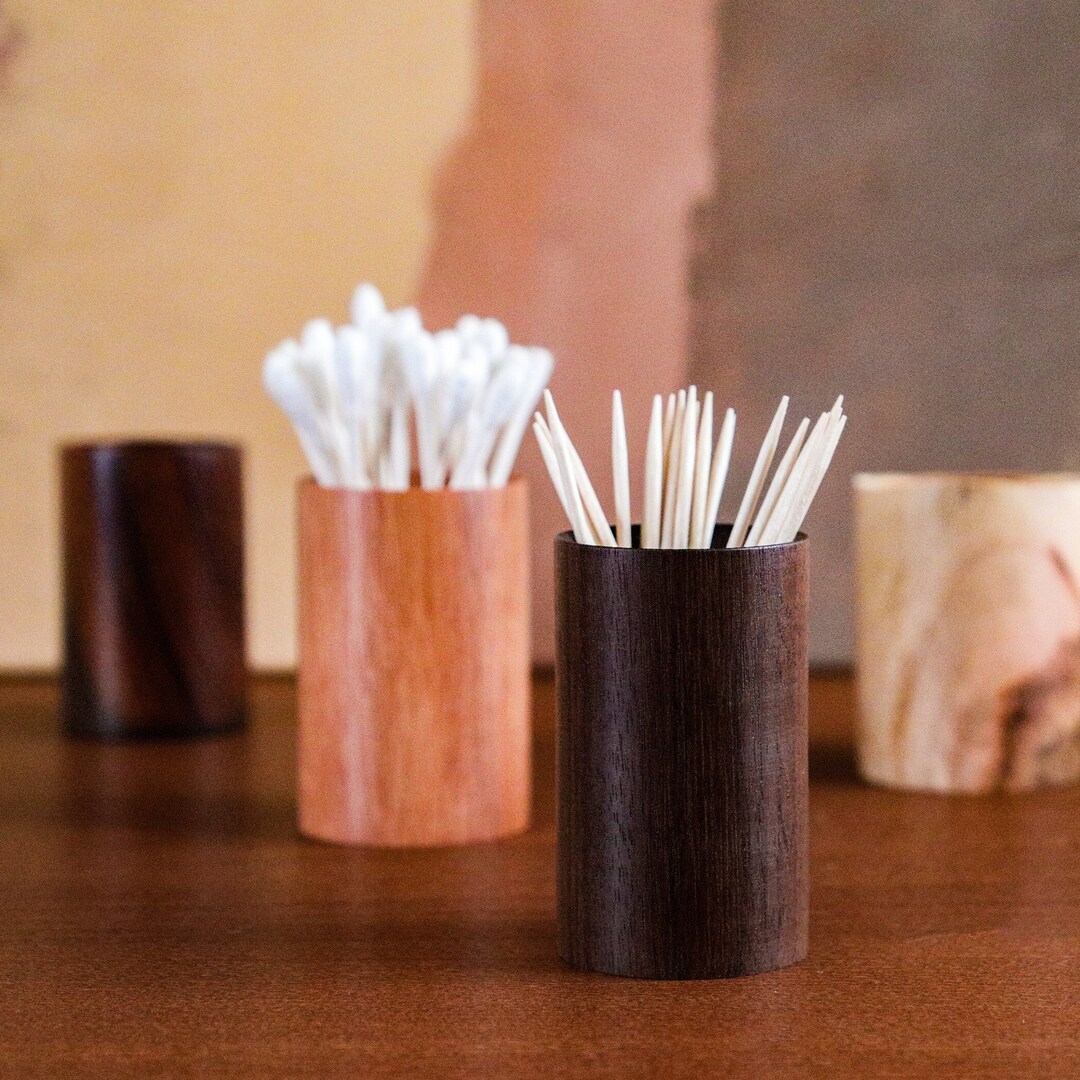 Handcrafted Wooden Qtip/toothpick Holder Gift and Decoration Etsy