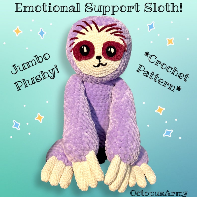 Emotional Support Sloth **crochet Pattern** - Etsy