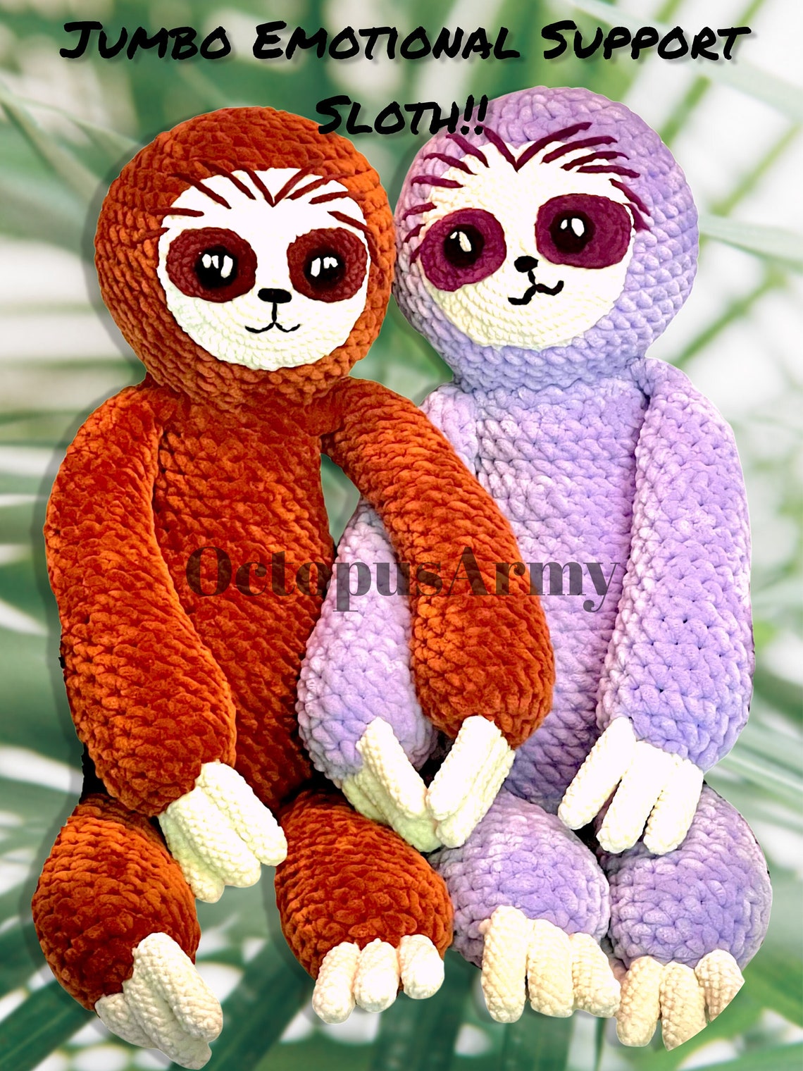Emotional Support Sloth **crochet Pattern** - Etsy