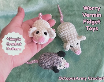 Baby Mouse, Possum, and Rat 3 in 1 Fidget Toy *pattern*