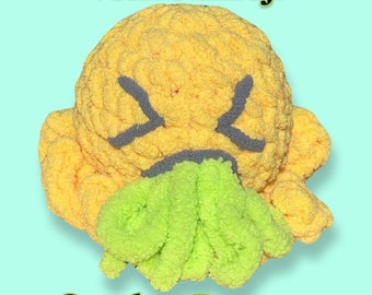 Vomit Emoji Octopus **crochet pattern**