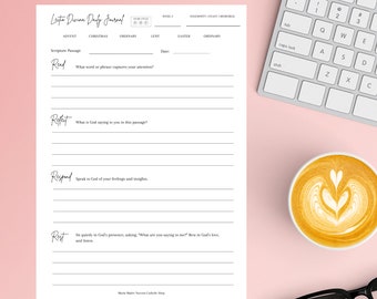 Lectio Divina Daily Journal: Catholic Prayer Journal (Printable Download)