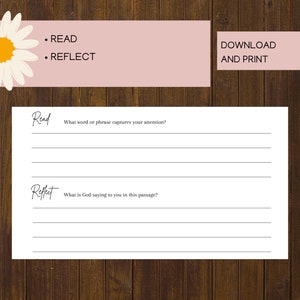Lectio Divina Daily Journal Printable Download Catholic Prayer Journal Christian Bible Notes ...