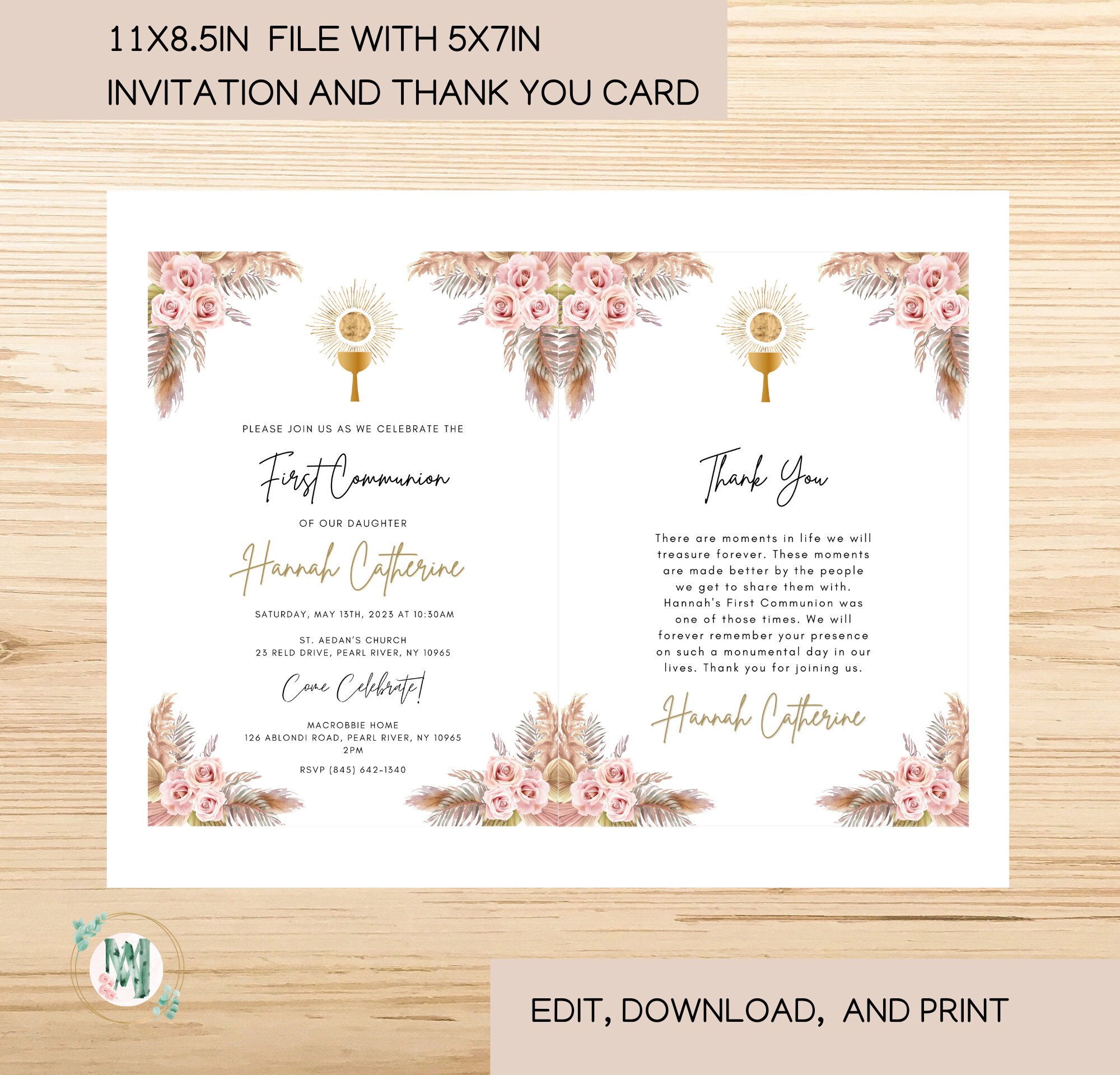 First Communion Bundle First Communion Digital and Printable First Communion Bundle First Communion Digital and Printable