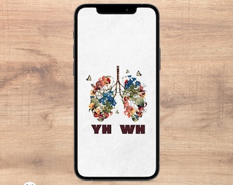 YHWY Blommiga Lungor Telefonbakgrund - Yave beskyddare av pantalla Katolsk iPhone-bakgrund