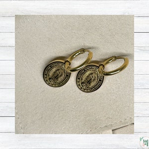 Our Lady of Guadalupe Earrings: Stainless Steel Catholic Jewelry Gift