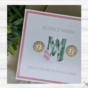 Our Lady of Guadalupe Copper Stud Earrings: Catholic Gift