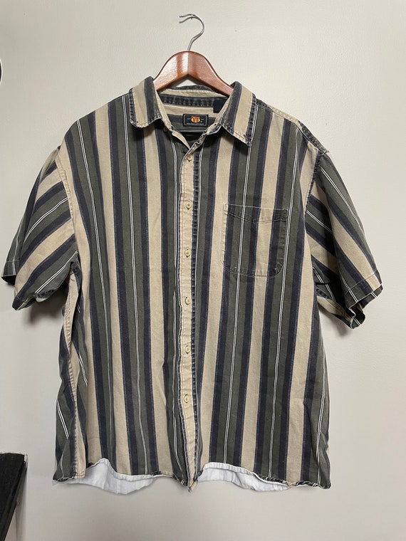 Vintage Striped Button Up