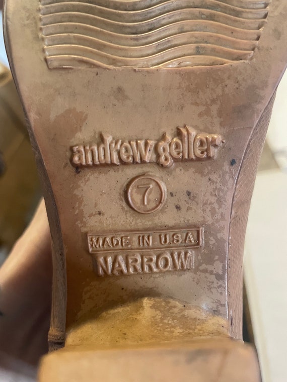 Andrew Geller Made in USA Faux Snake Skin Embosse… - image 5
