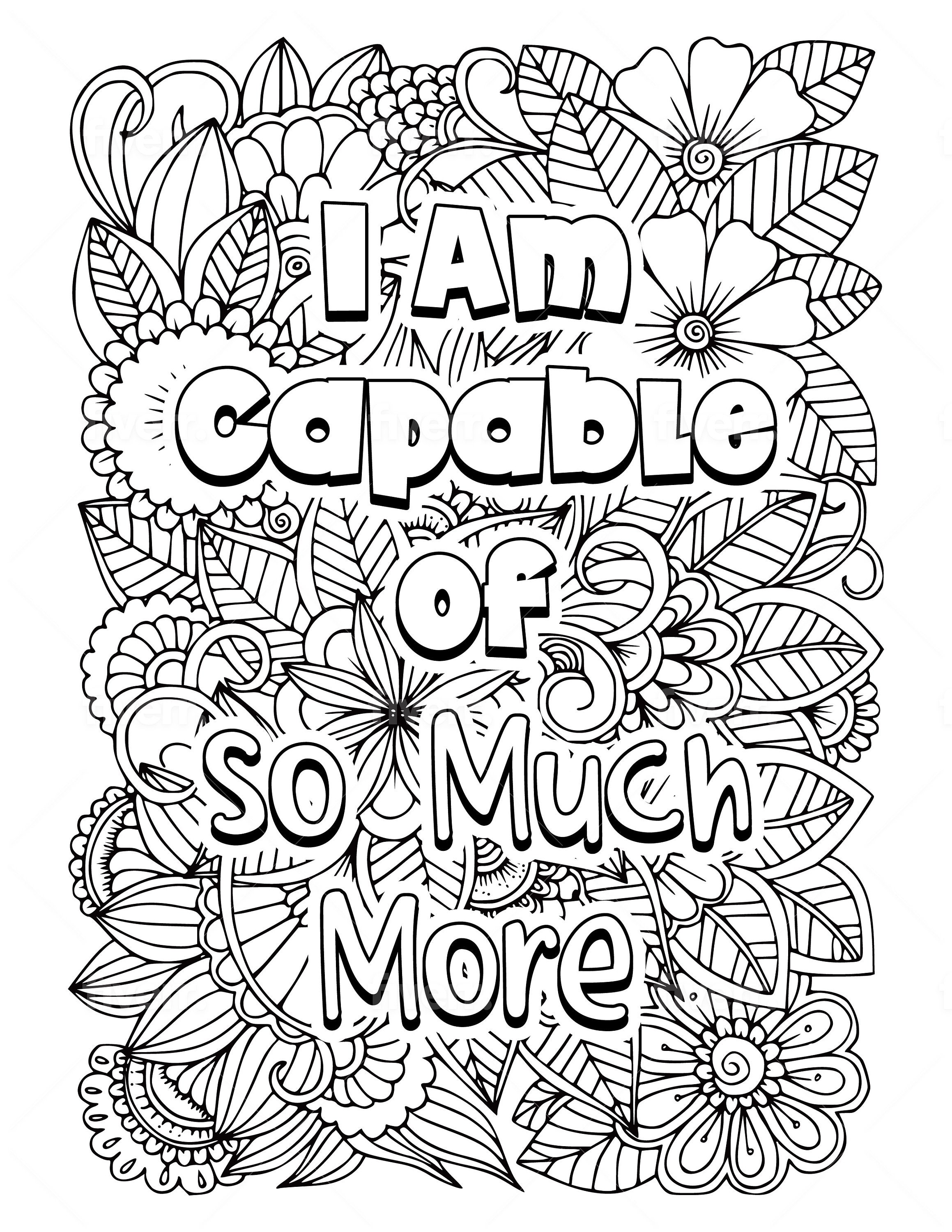 Inspirational Quotes Coloring Pages Inspirational & Motivational Quotes Coloring Pages Digital | Etsy Uk