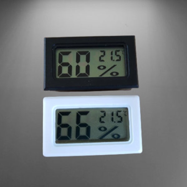 Mini Digital LCD Hygrometer, Humidity Thermometer (incubator, brooder, kitchen, fridge, plants) with batteries