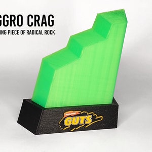 4" AGGRO CRAG - Nickelodeon GUTS Réplica brillante en miniatura Aggro Crag (Responsivo a la luz negra) - Radical Rock