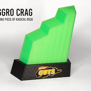 4” AGGRO CRAG - Nickelodeon GUTS Miniature Glowing Replica Aggro Crag (Blacklight Responsive) - Radical Rock