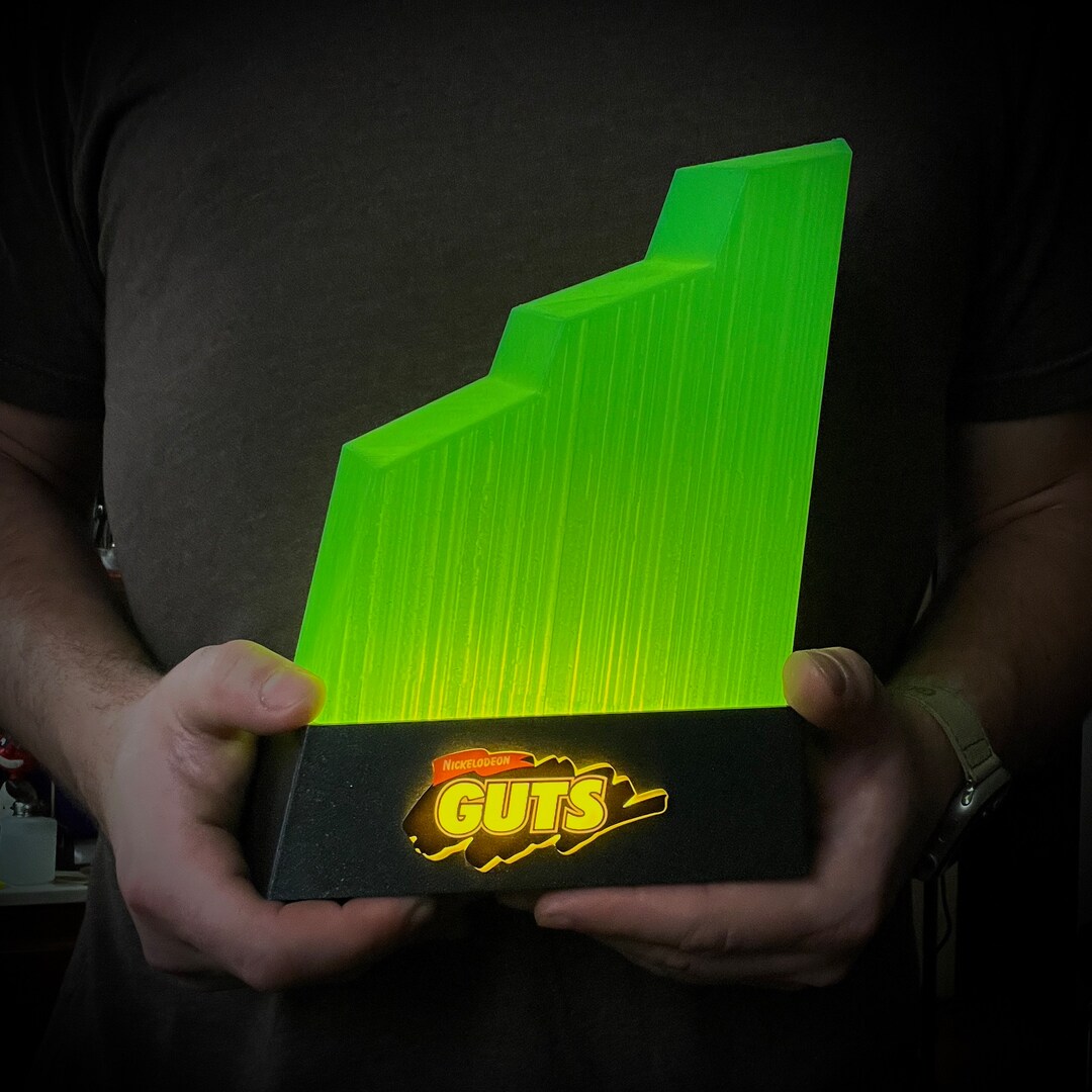 9 SUPER Crag Nickelodeon Guts Aggro Crag Rechargeable Trophy Lamp