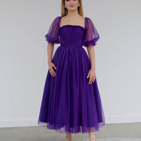 Purple Tulle Dress - Etsy