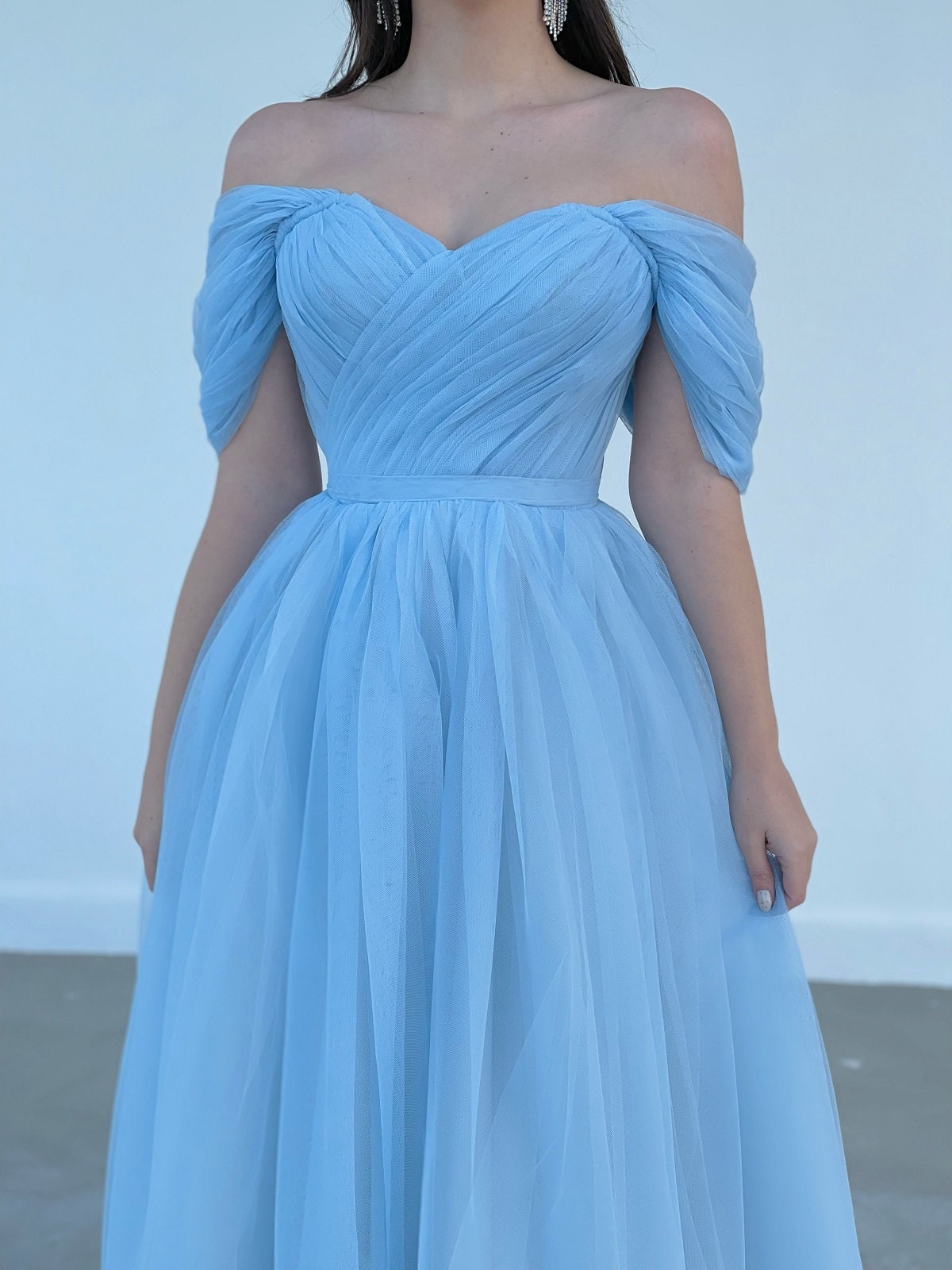 Blue Tutu Maxi Dress/ Tulle Corset Prom Dress/tulle Prom - Etsy UK