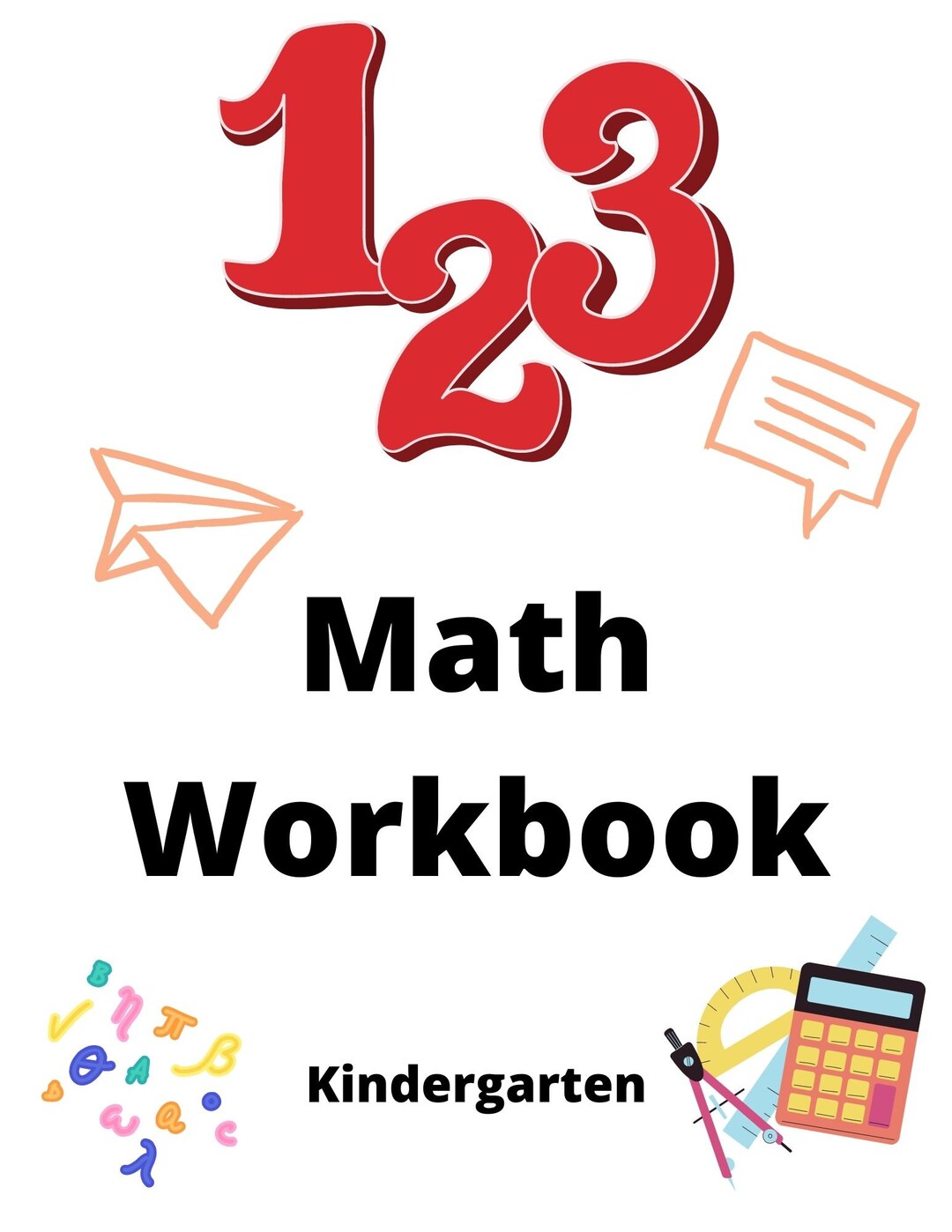 Kindergarten Math Worksheet Book for Math Practice - Etsy