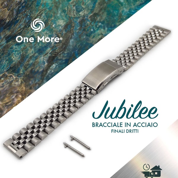 Nuevo brazalete jubileo Sub DIver ACERO INOXIDABLE COMPLETO Correa One More con extremos rectos completos cierre ajustable universal 20 mm 22 mm