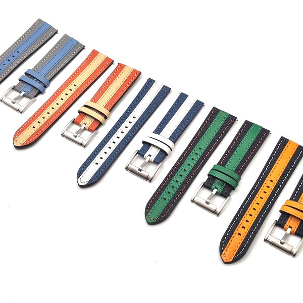 Fifty Fathoms straps in grained leather compatible with Swatch X Blancpain strap 22 mm Ocean Pacific, Indian, Atlantic, Arctic, Antarctic