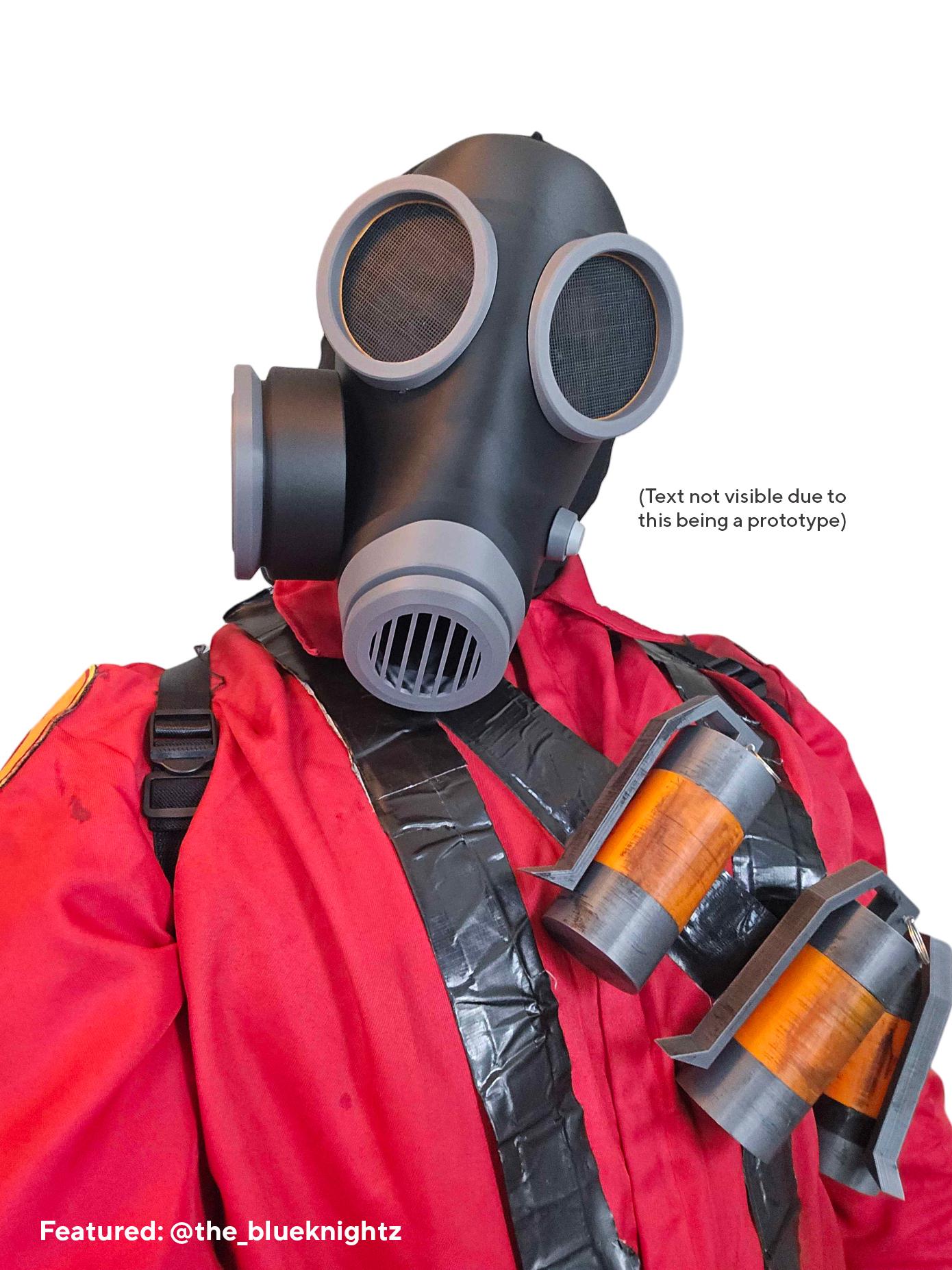 Pyro Gas Mask: 3D Printed Wearable Replica Cosplay Prop, S/M/L (team ...