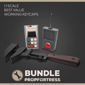 Engineer Stock BUNDLE Wrench + Construction Destroy PDA (Team Fortress 2/TF2) 1:1 Replica / Cosplay Prop