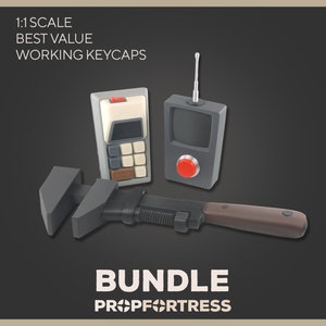 Stock Engineer Wrench + Action PDA V2 BUNDLE (Team Fortress 2/TF2) 1:1 Replica / Cosplay Prop