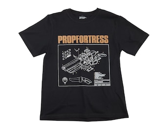 PropFortress T-shirt: Scout Scattergun Diagram - Available in Black & White (TF2/Team Fortress 2)