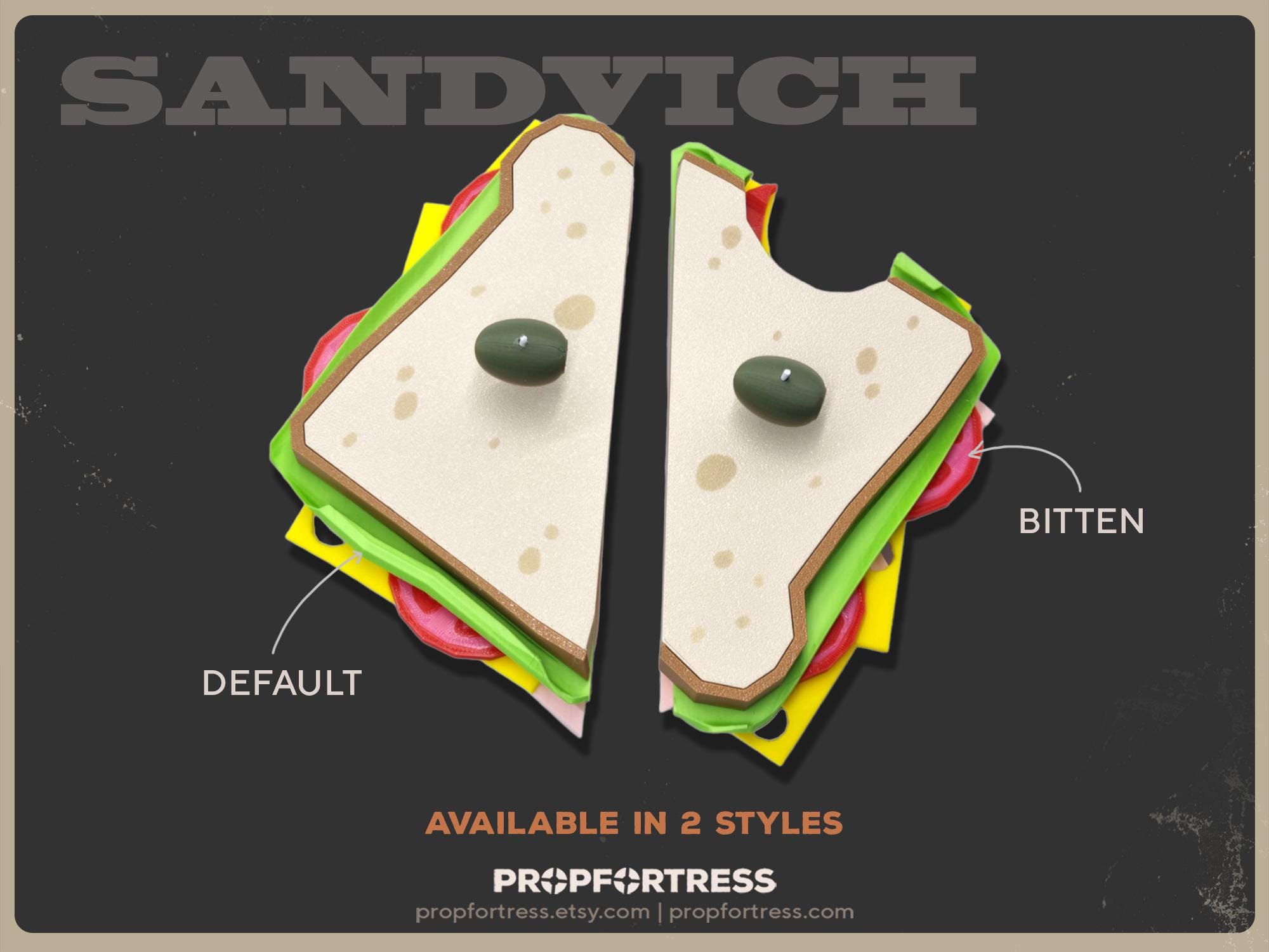 Sandvich: 3D Printed Heavy Replica Cosplay Prop (team Fortress 2