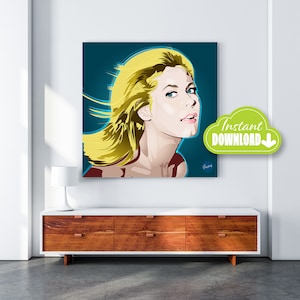 Bewitched - Elizabeth Montgomery - Wall Art, Pop Art, Portrait Poster - DIGITAL DOWNLOAD VERSION