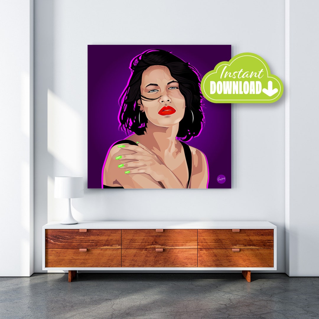 Selena Wall Art Pop Art Portrait Poster DIGITAL DOWNLOAD Etsy