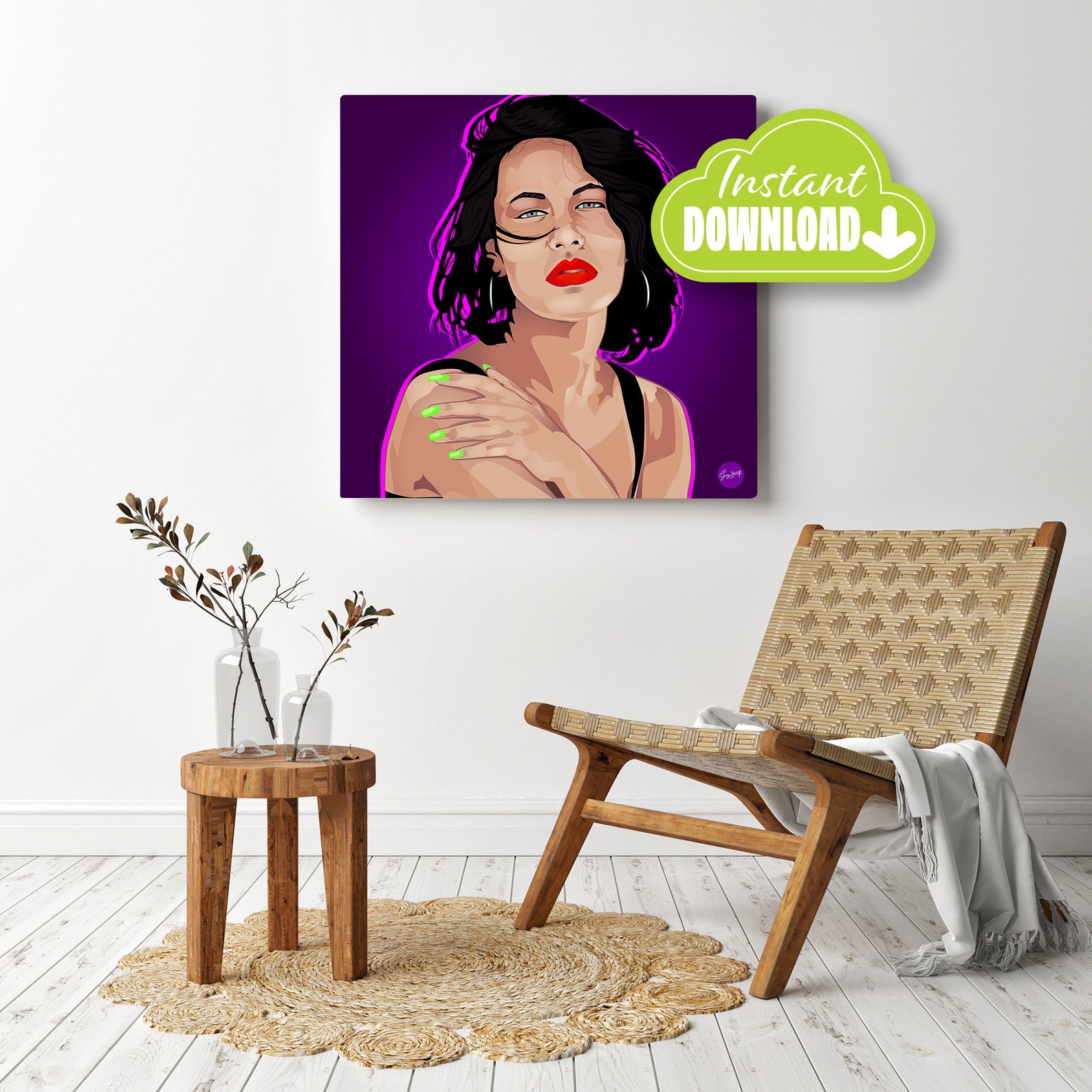Selena Wall Art Pop Art Portrait Poster DIGITAL DOWNLOAD Etsy