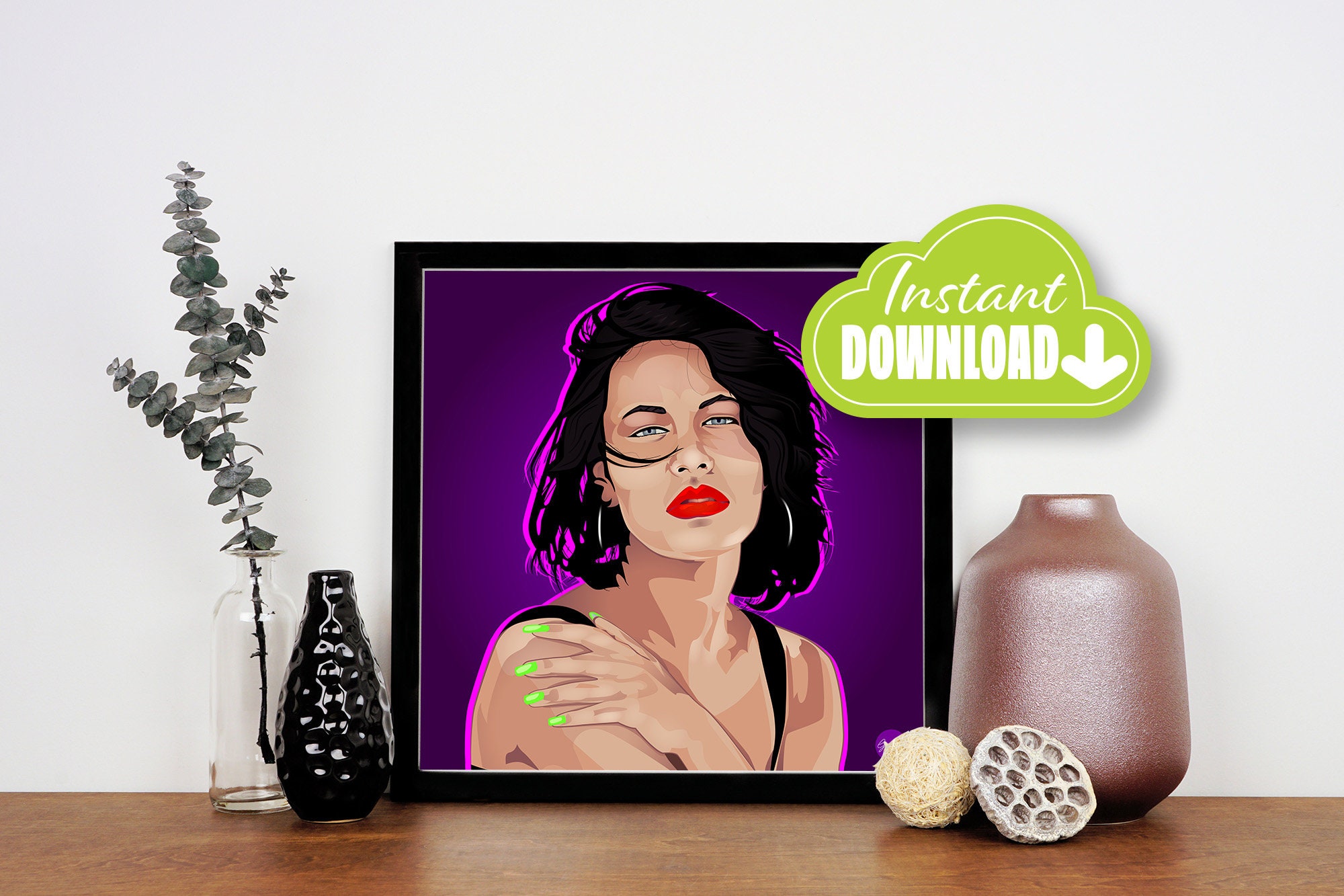 Selena Wall Art Pop Art Portrait Poster DIGITAL DOWNLOAD Etsy