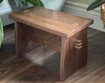 Black Walnut Step Stool. Foot stool. Kids Stool.  Small Table.  Foot Stool.