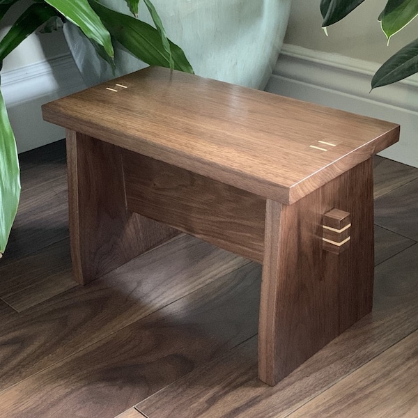 Black Walnut Step Stool.  Foot stool.   kids stool