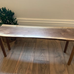 Live Edge Walnut Plant Stand.  Plant Shelf. Plant Display.  Handmade Solid Black Walnut. Plant Accessory. Plant Riser