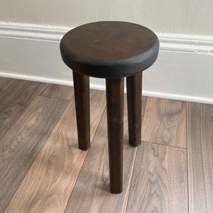 Solid Wood Stool, Walnut Stain.  Made for decorative home decor