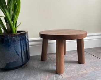 Black Walnut Stool.  Handmade Solid Black Walnut Plant Stool.  Kids Stool.  Kids Table.
